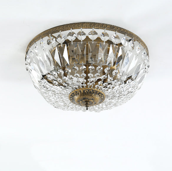 Lampada da soffitto vintage rotonda in cristallo 4/6 luci