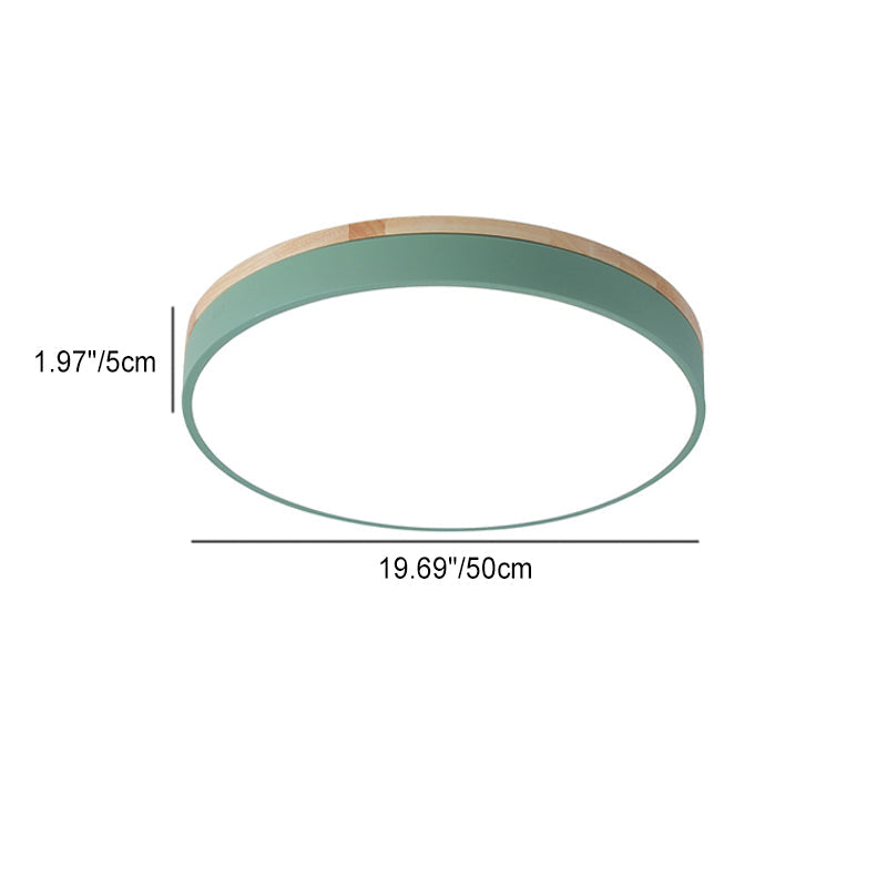 Lampada da soffitto LED rotonda in ferro acrilico minimalista moderna per camera da letto