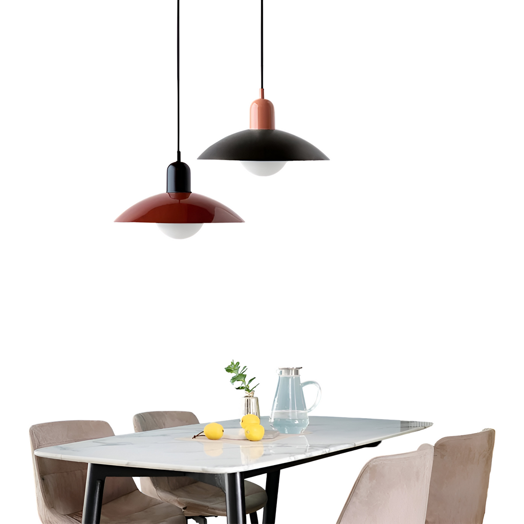 Lampada a sospensione in stile Bauhaus – Design colorato per sala da pranzo e cucina