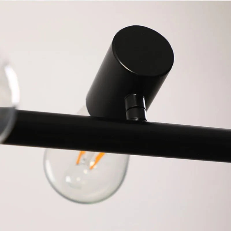 Lampadario Vintage LED Epoch in Metallo Nero per Sala da Pranzo/Soggiorno/Bar