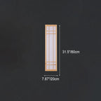 Applique da parete LED in legno massello acrilico rettangolare giapponese tradizionale per camera da letto