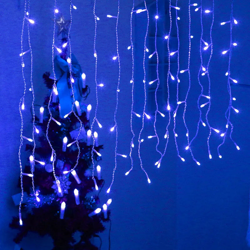Illuminazione Natalizia a Goccia di Ghiaccio LED – Stringa di Luci Atmosferiche