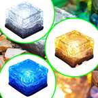 Luce Cubo da Giardino Solare con Effetto Onde d'Acqua a Cambio Colore