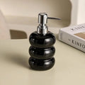 CeramiLux - Dispenser per sapone opaco con pompa in argento e base antiscivolo