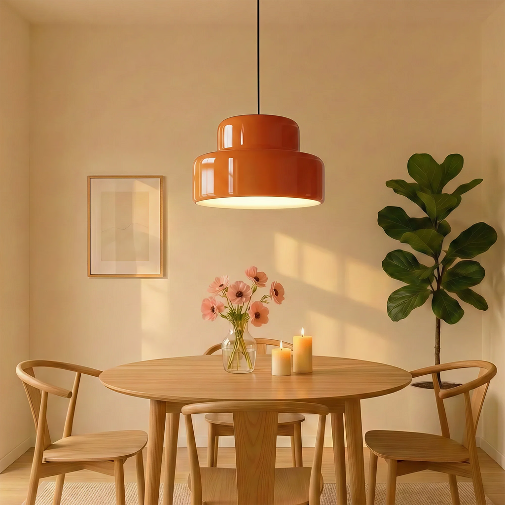 Lampada a Sospensione Arancione Modern Vintage Bauhaus