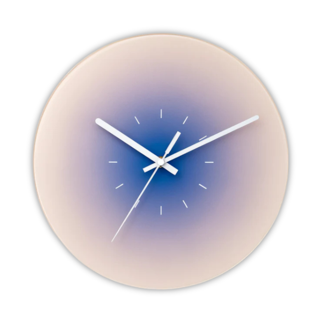 Tramonto - Orologio da Parete Design in Vetro