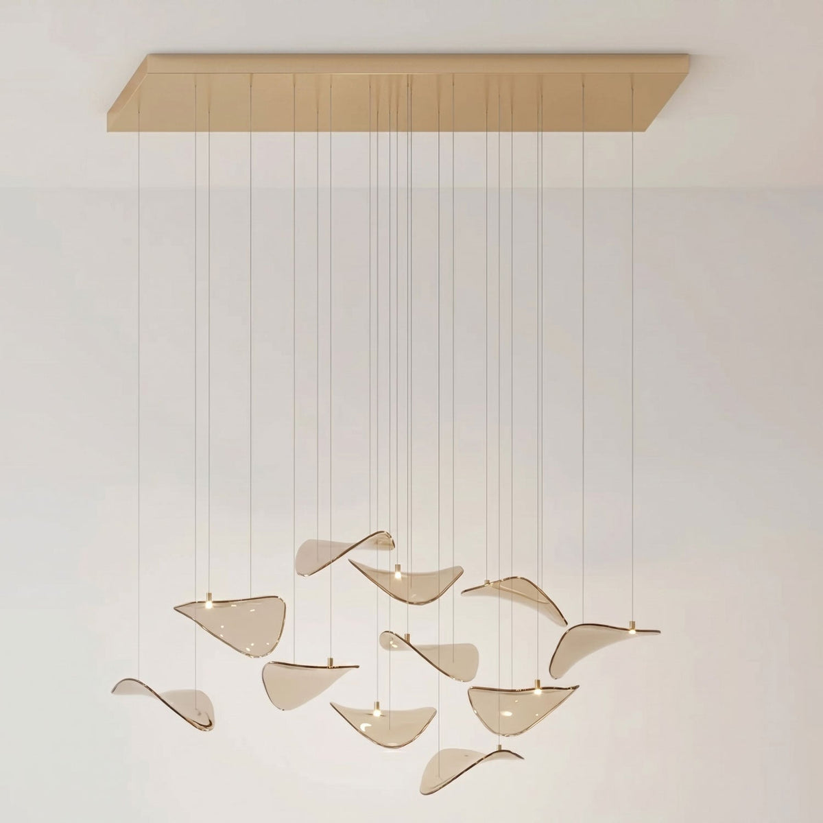 Lampadario a Foglia Fluttuante Wave