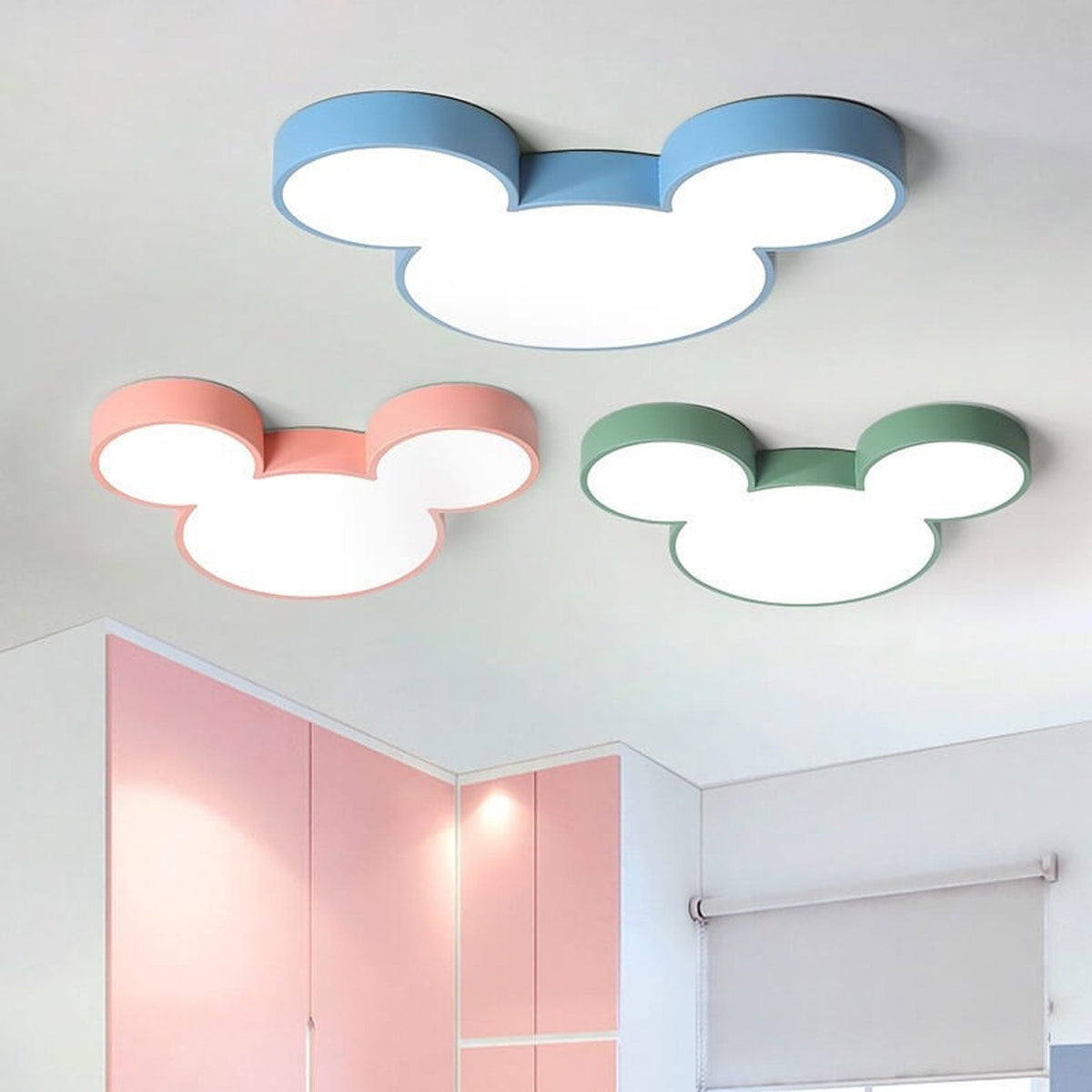 Lampada da soffitto LED a soffitto a cartone di topo creativo contemporaneo per soggiorno e camera da letto