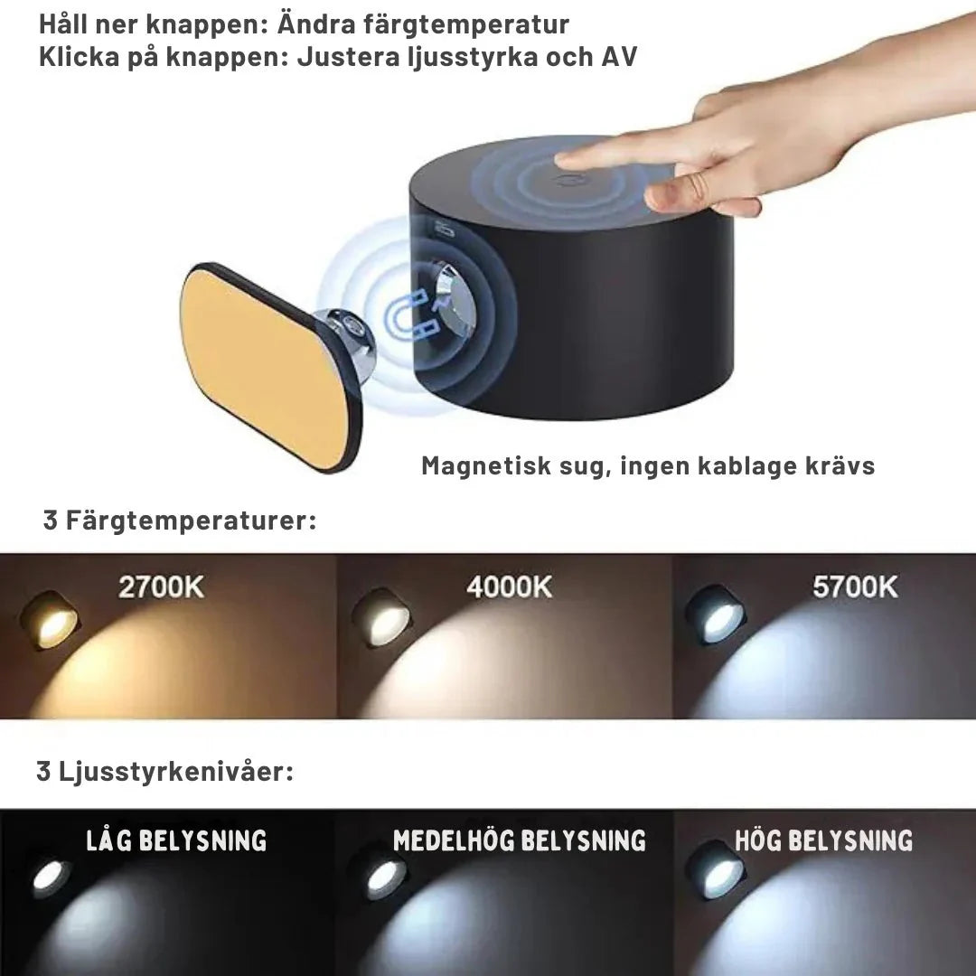 LUMINORD – Applique Scandinava Ricaricabile per un Ambiente Confortevole