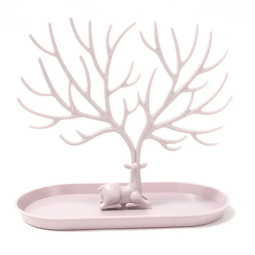 DeerCharm – Porta gioie con design a ramo di legno e base decorativa
