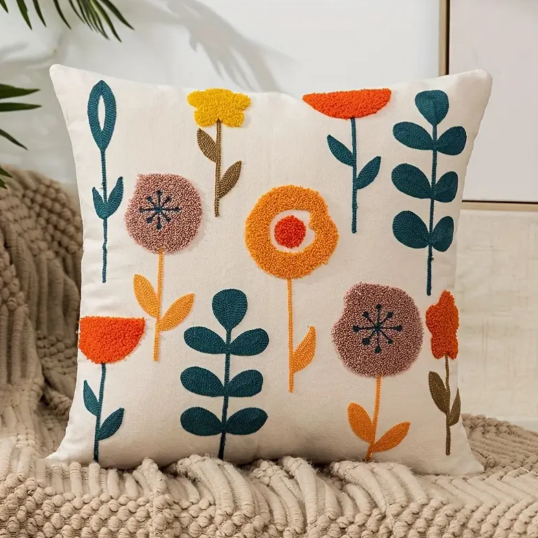 Loxi - Cuscino Decorativo con Stampa Floreale