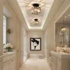 GlareFusion Moderno Lampadario a Soffitto in Vetro Cristallo LED Nordico