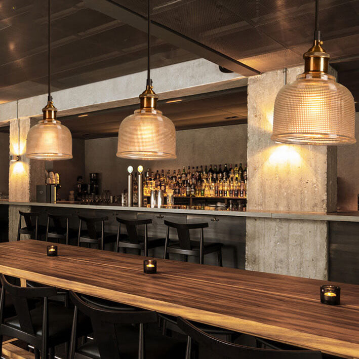 Lampada a Sospensione Vintage in Vetro Tessuto con Lattice a 1 Luce