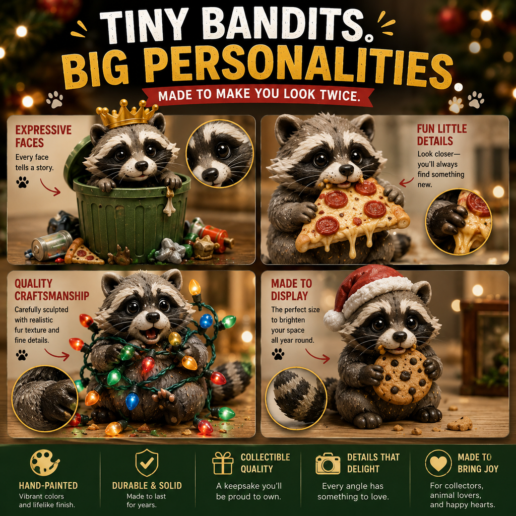 🦝 Calendario dell'Avvento dei Banditi del Giardino – 24 Giorni di Piccole Disavventure