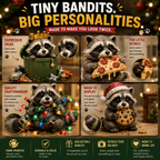 🦝 Calendario dell'Avvento dei Banditi del Giardino – 24 Giorni di Piccole Disavventure