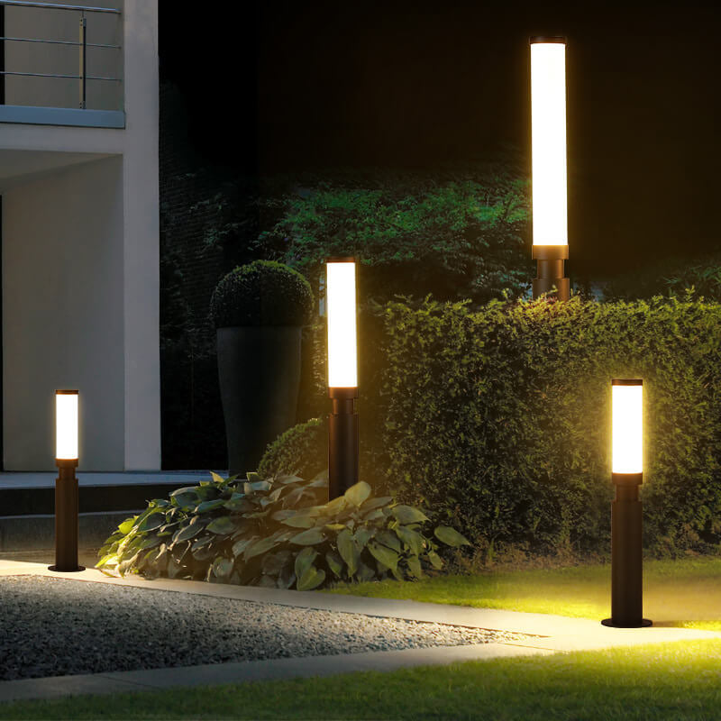 Design di Lampada da Terra LED Moderna Minimalista in Acrilico e Alluminio per Esterni