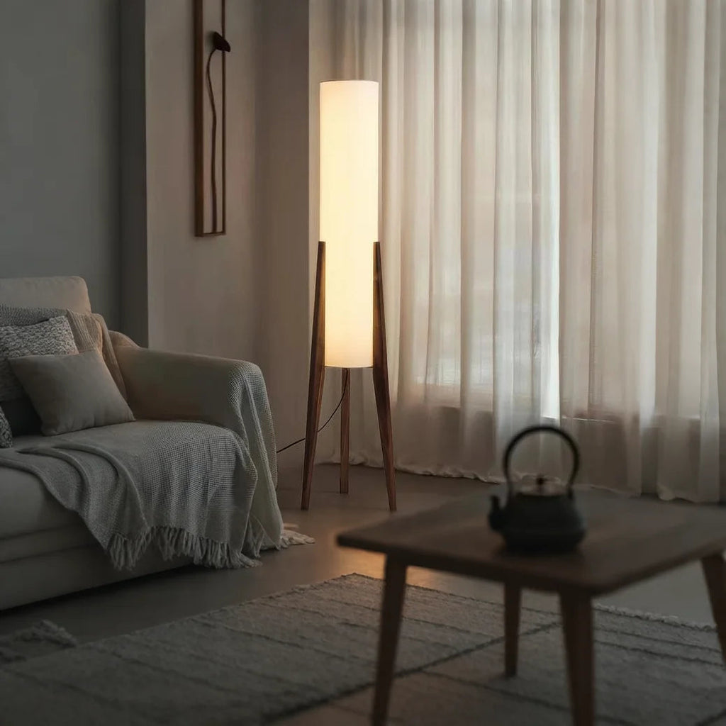 Lampada da Terra in Legno Massello Nordic