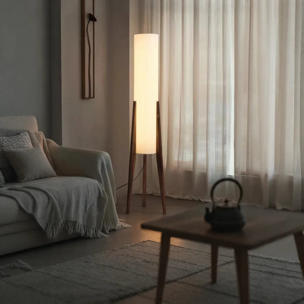 Lampada da Terra in Legno Massello Nordic