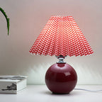 Lampada da Tavolo Ceramica Pieghettata Minimalista Nordica a 1 Luce
