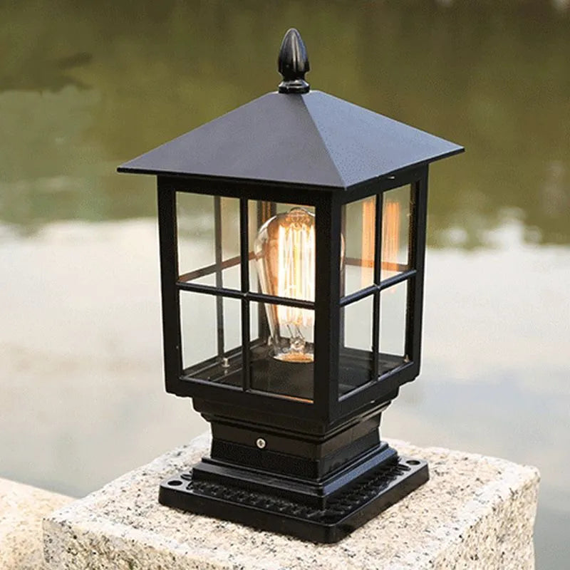 Lanterna LED in Vetro e Metallo Etilo per Esterni