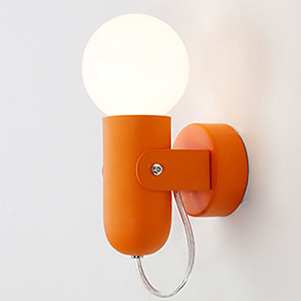 Applique da Parete Circolare a Colore Solido Creativo Nordic con 1 Luce