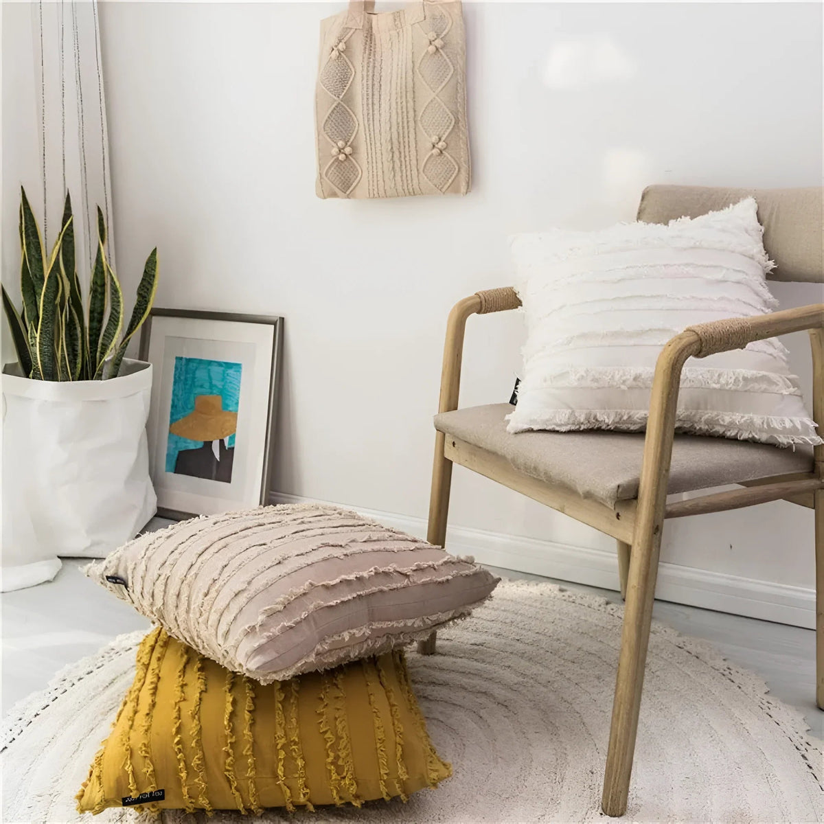 Copriletto Boho con Frange