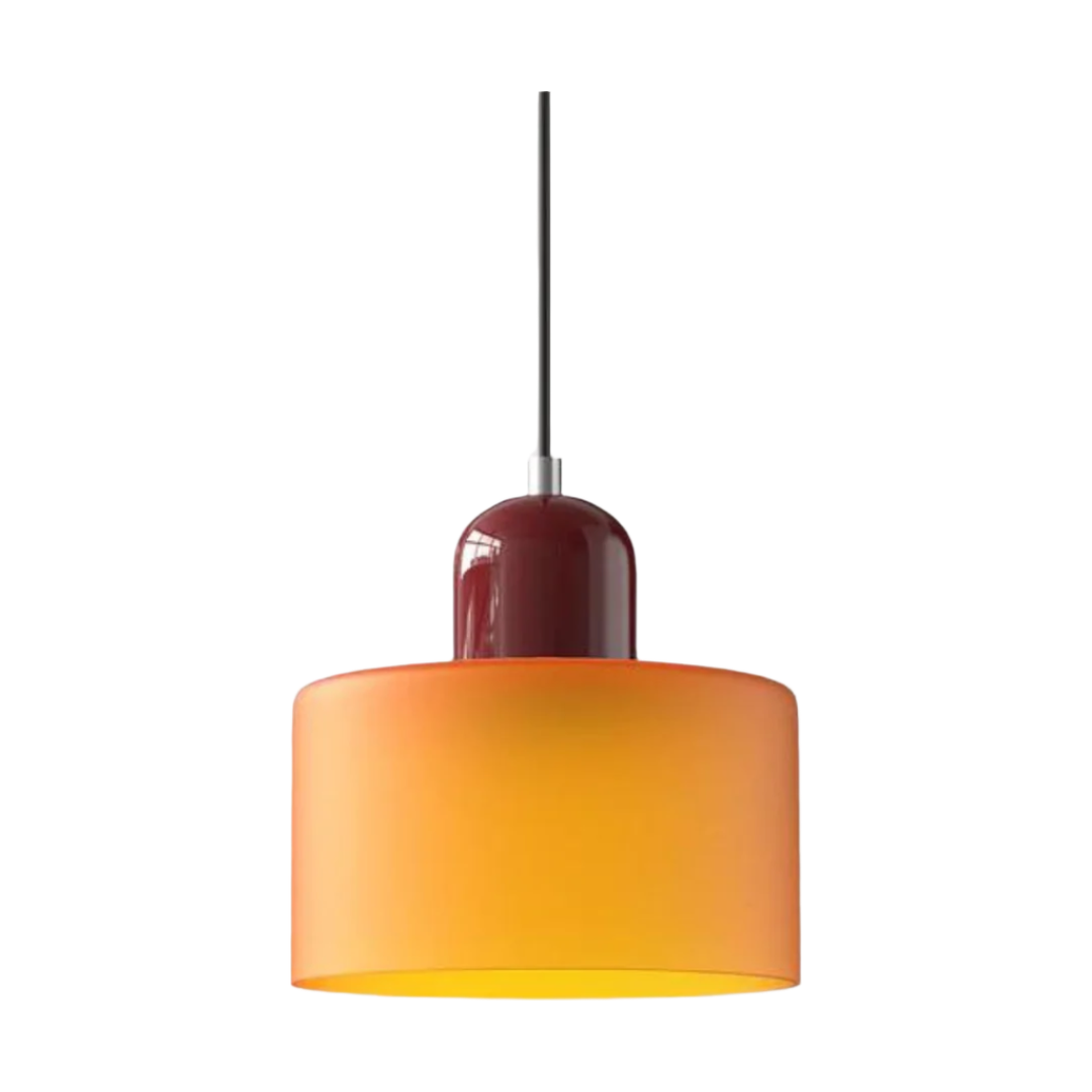 Lampada a sospensione in vetro – Elegante lampada cilindrica per ambienti accoglienti