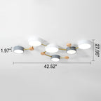 Illuminazione a Soffitto LED in Legno Massello e Ferro Stile Minimalista Scandinavo