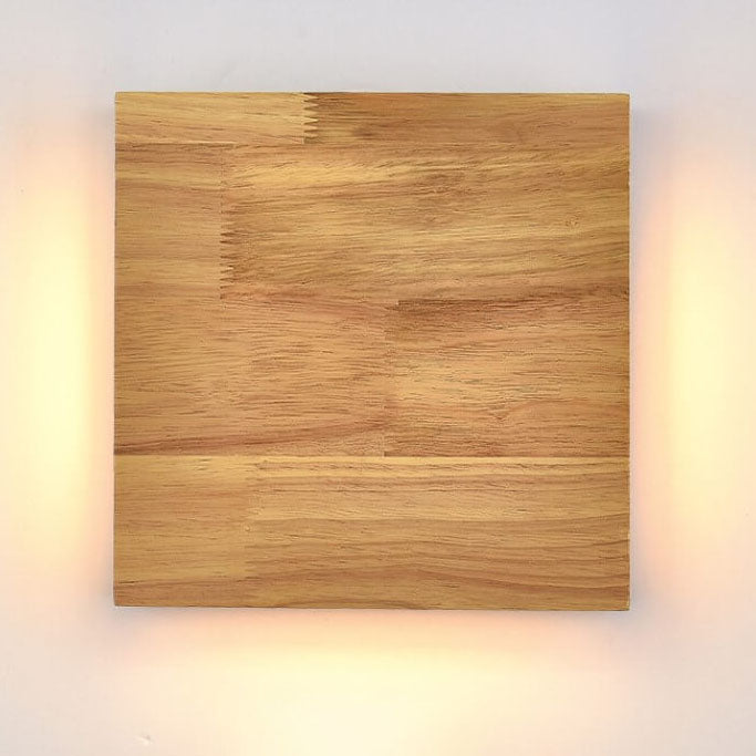 Lampada da Parete LED Rettangolare in Legno Wabi-sabi Giapponese