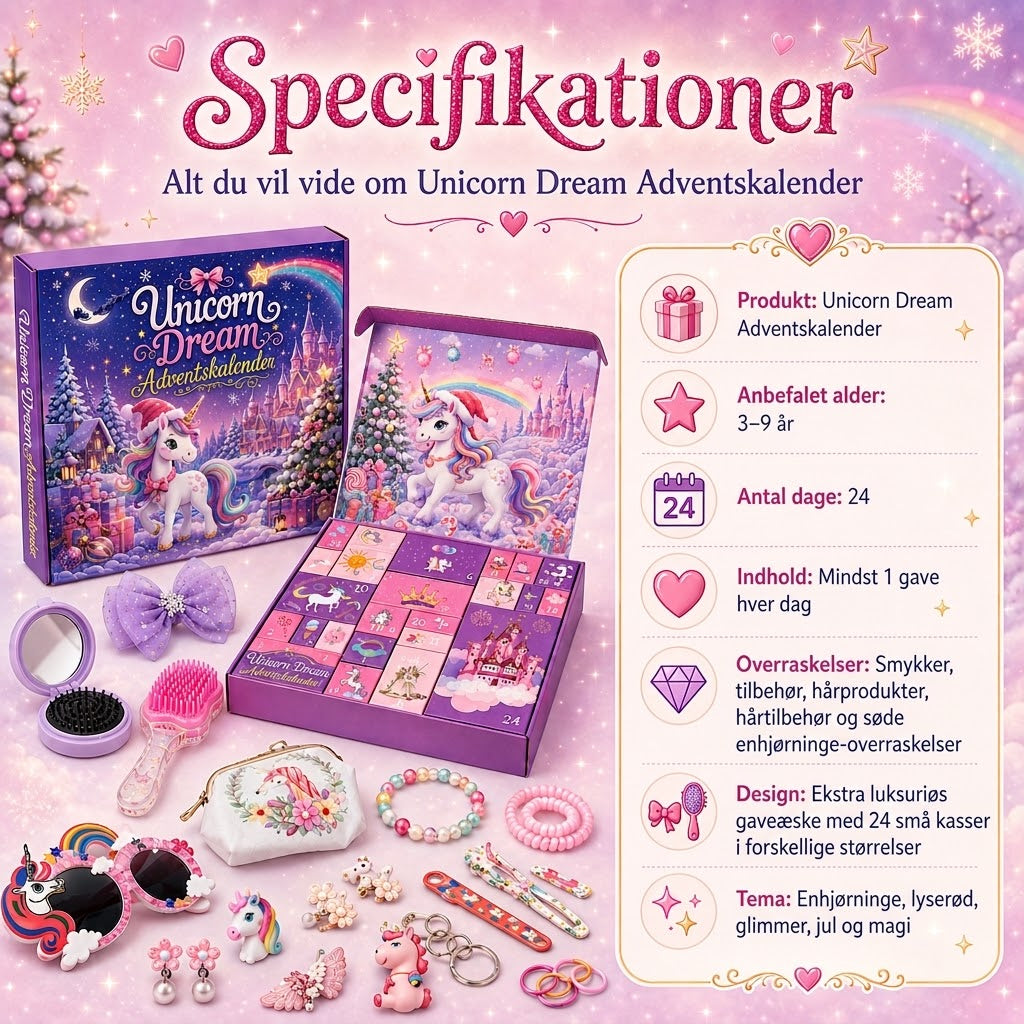 Calendario dell'Avvento Sogni da Unicorno