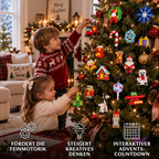 Calendario dell'Avvento con mattoncini decorativi di Natale