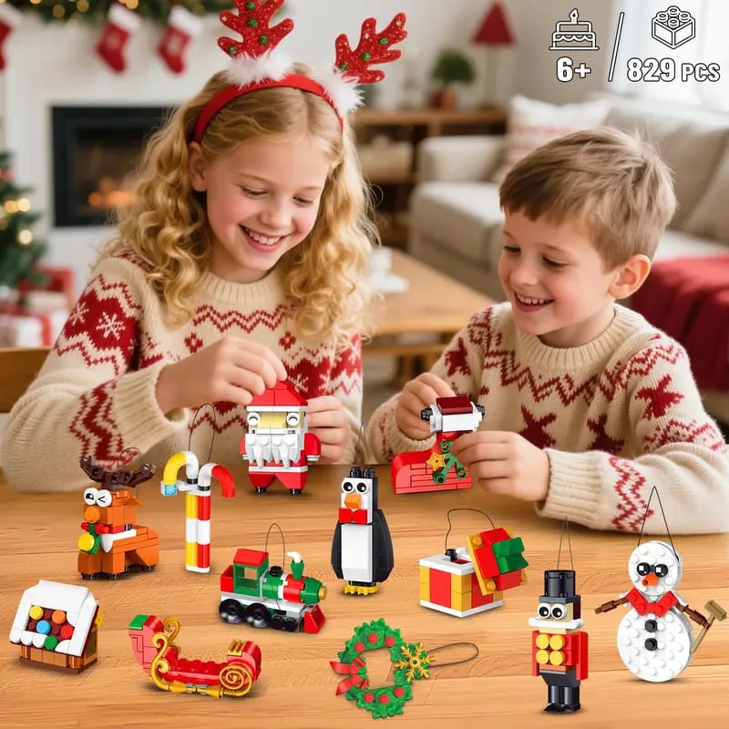 CraftVent | 24 Giorni di Natale Countdown Ornamenti Set da Costruzione Calendario dell'Avvento