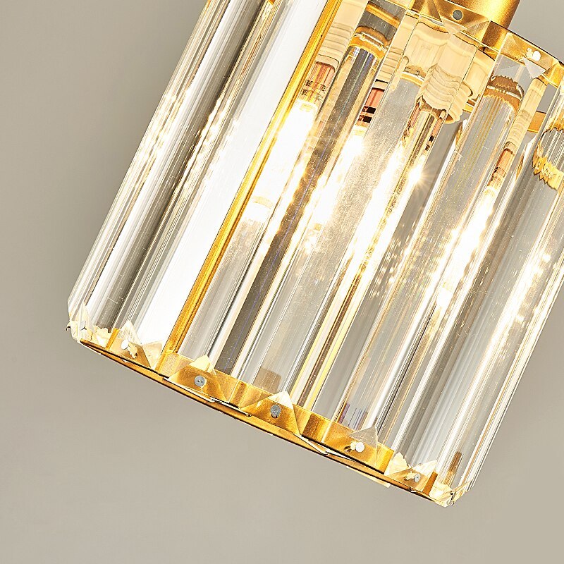 Vina Moderno Cluster Lampadario in Vetro, Nero/Oro