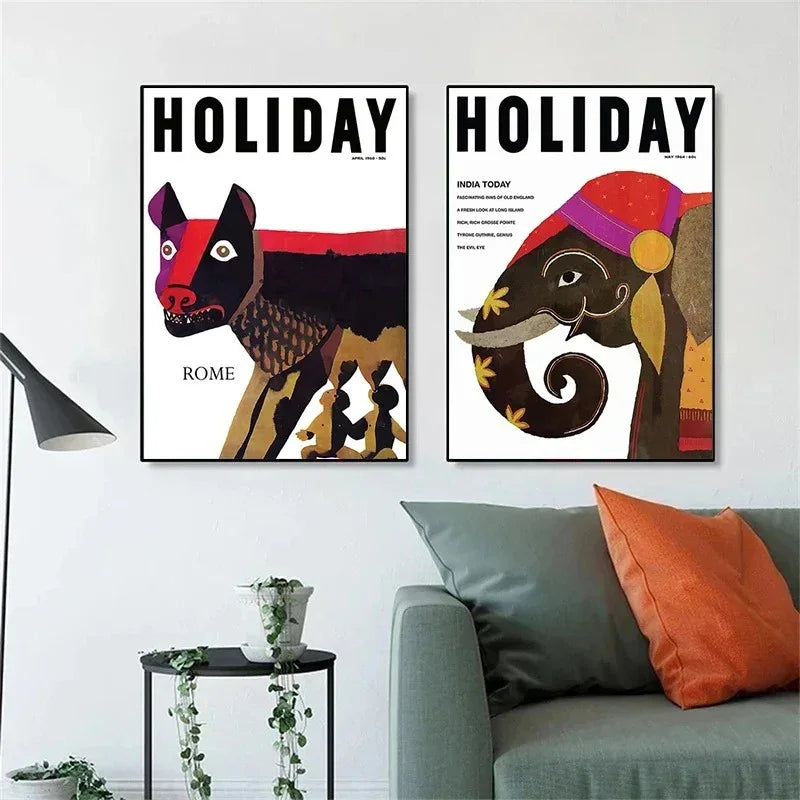 Vintage di Bernard Villemot, Herman Miller, Richard Baringer Arte da Parete