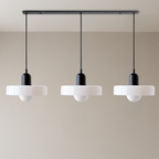 Lampada a sospensione Bauhaus a tre vetri