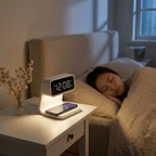 Caricatore Wireless Sveglia Lampada Notturna 3 in 1