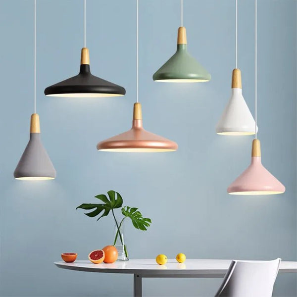 Lampada a sospensione in metallo Macaron Francese