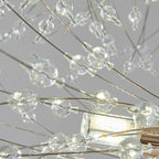 Arisha Lampada a Sospensione LED Moderna Dente di Leone in Metallo Oro/Cristallo