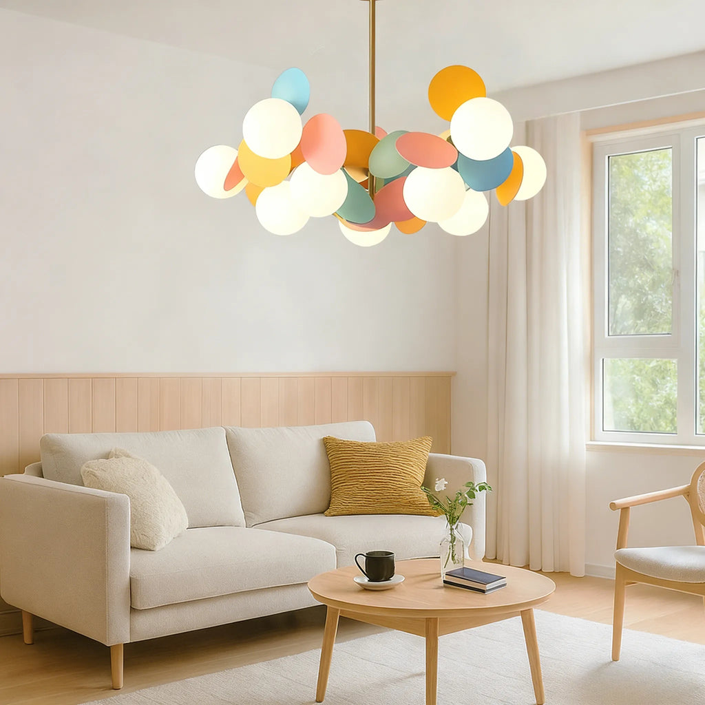 Lampadario in Vetro Moderno a Sfere Ronde