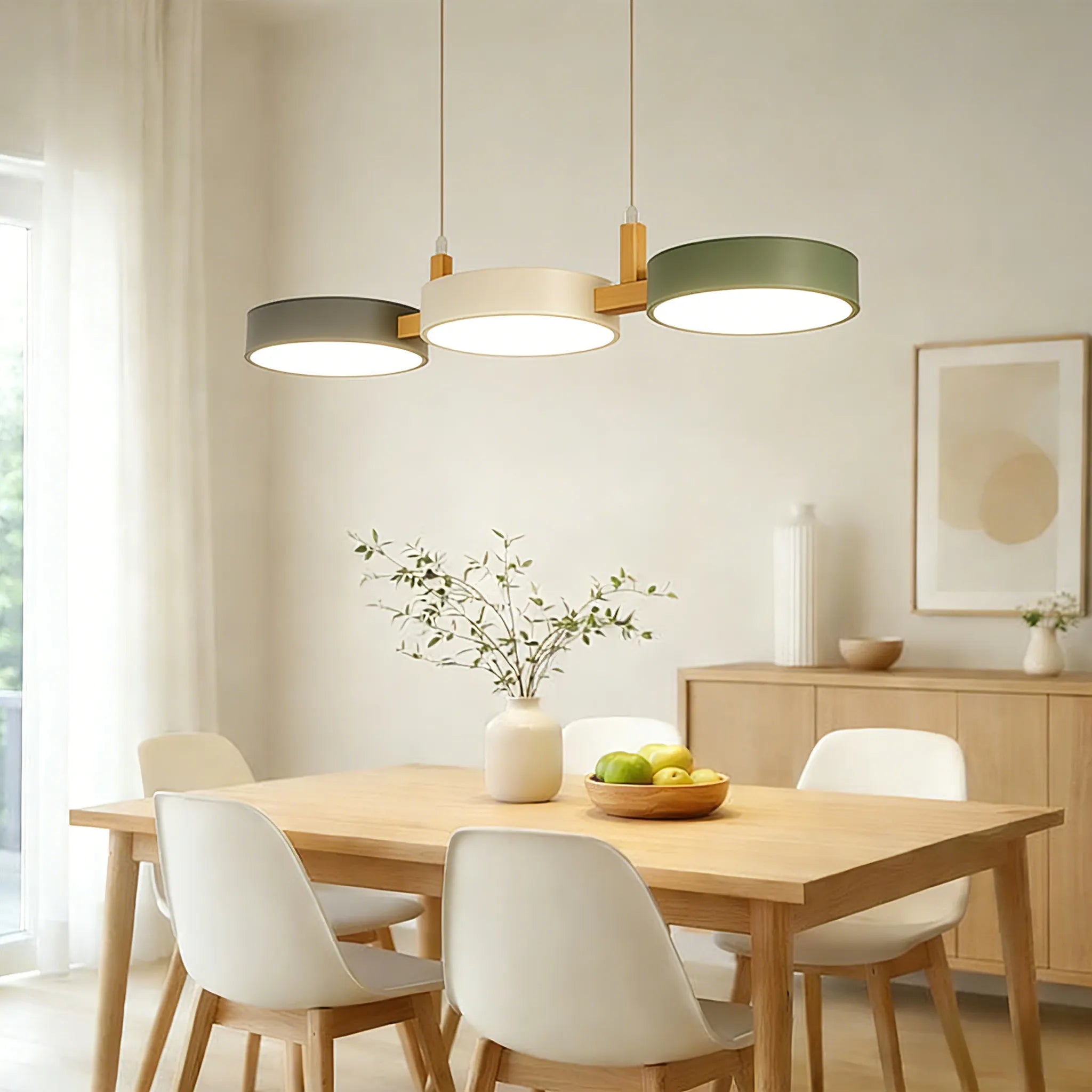 Lampada a Sospensione in Metallo Nordica Moderna a Cilindro