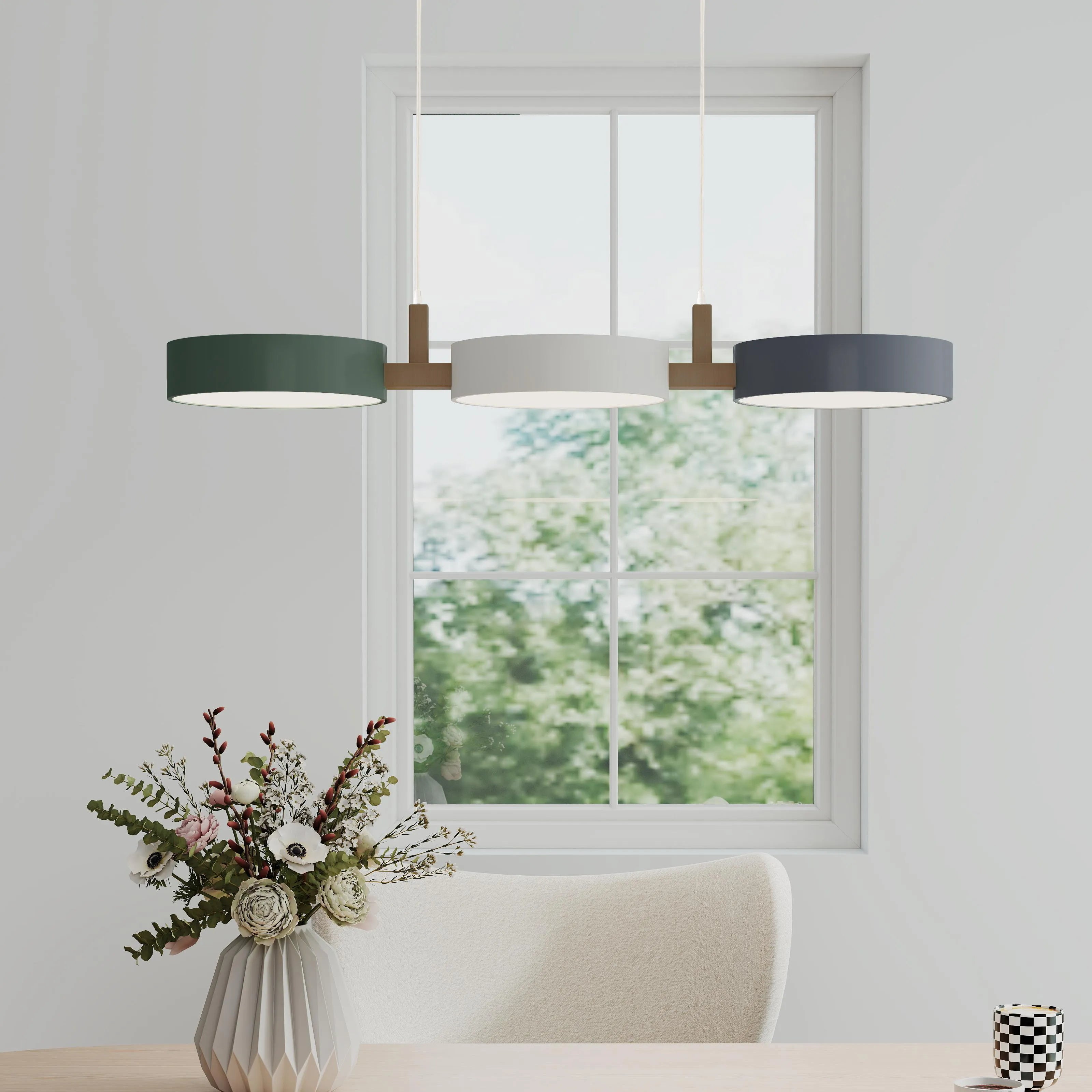 Lampada a Sospensione in Metallo Nordica Moderna a Cilindro