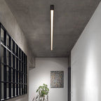 Lampada da soffitto/parete nera lineare Solin