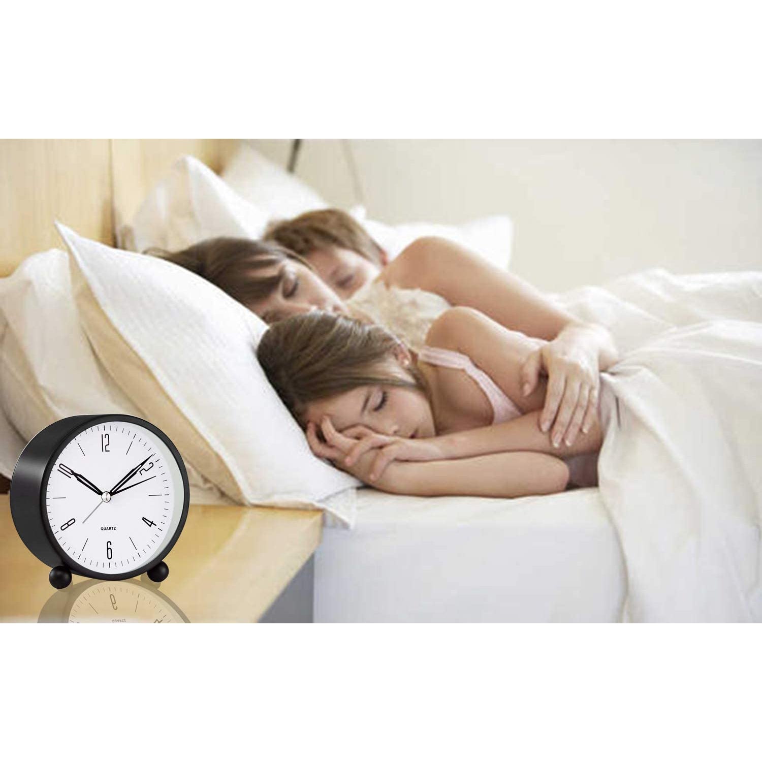 SereniRise – Orologio sveglia elegante e silenzioso con luce notturna e allarme regolabile