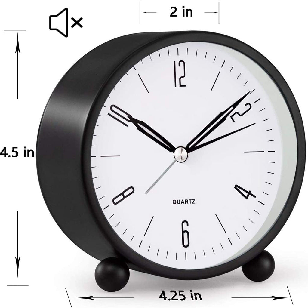 SereniRise – Orologio sveglia elegante e silenzioso con luce notturna e allarme regolabile