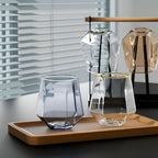 Set di bicchieri da whisky geometrici a 4 pezzi, Colorato – 300 ML Bicchieri per Whisky, Cocktail & Distillati | Eleganti bicchieri Tumbler per Bar, Feste & Idee regalo