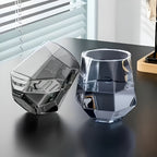 Set di bicchieri da whisky geometrici a 4 pezzi, Colorato – 300 ML Bicchieri per Whisky, Cocktail & Distillati | Eleganti bicchieri Tumbler per Bar, Feste & Idee regalo