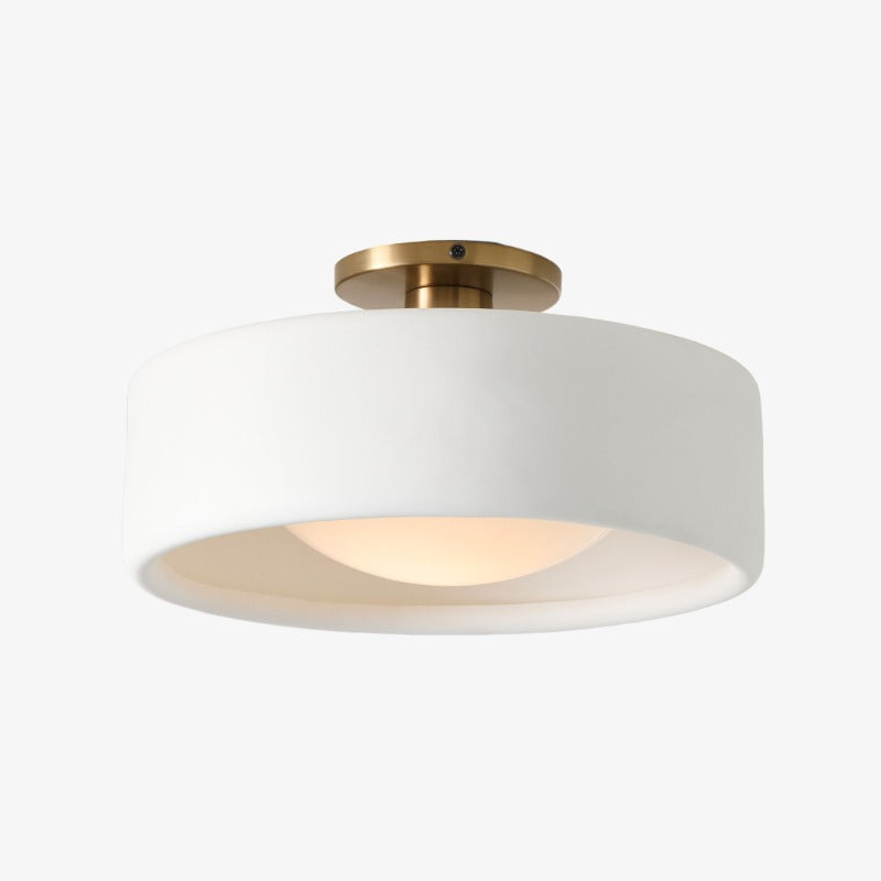 Lampada da soffitto a tamburo in porcellana