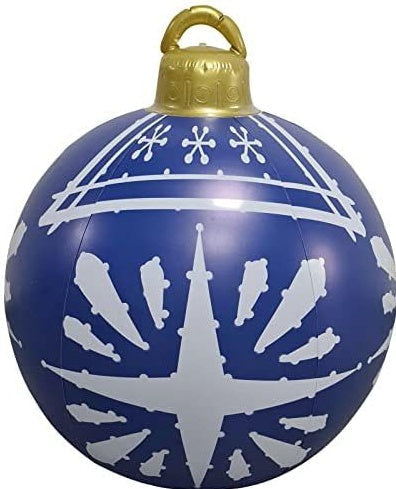 Palla di Natale Gonfiabile 60 cm – Decorazione Natalizia in PVC Resistente alle Intemperie per Esterni