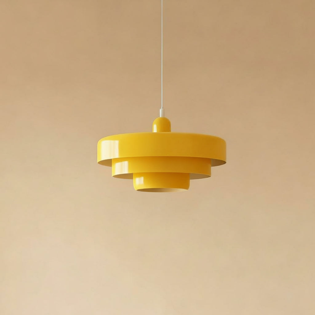 Aetna Scandinavian Triple Layer Disc Colorful Pendant Light