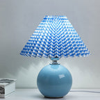 Lampada da Tavolo Ceramica Pieghettata Minimalista Nordica a 1 Luce